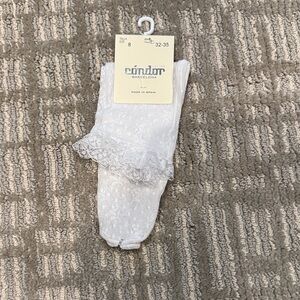 Condor White Lace Knee-High Socks for Kids